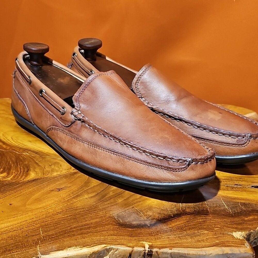 G.H. BASS- Men's Brown Leather Loafers Size 10.5